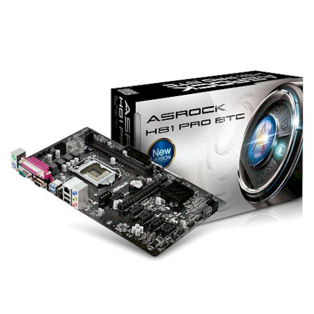 ASROCK Motherboard Socket LGA 1150 H81 Pro BTC